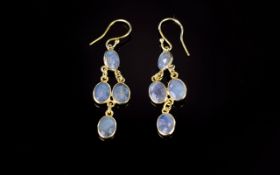 Labradorite Drop Earrings, each earring