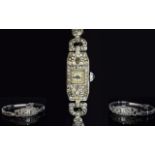 A Ladies Silver And Paste Set Art Deco S