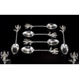 Oriental - Good Quality Set of Six Silve