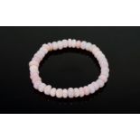 Natural Pink Opal Rondelle Bracelet, pin