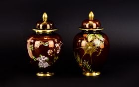 Carlton Ware Rouge Royale Pair of Lidded