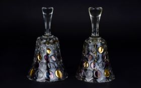 Borske Sklo 'NEMO' blown two glass bells