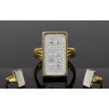 18ct Yellow Gold Rectangular Shaped Diam