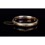 Antique Period 9ct Gold Hinged Bangle