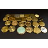 A Large And Varied Collection Of Vintage Compacts (25) in total to include several Kigu compacts,