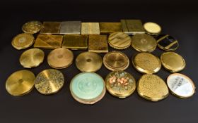 A Large And Varied Collection Of Vintage Compacts (25) in total to include several Kigu compacts,