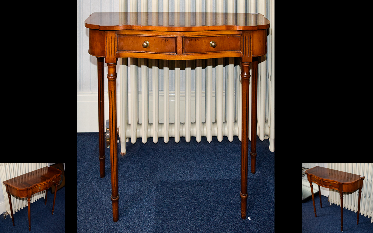 Early 20thC Hallway Table of small proportions measuring 31 13 deep and 30 inches high. With two