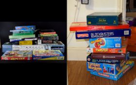 Collection of Boxed Board Games approx 24. Includes Master Mind, Yahtzee, Twister, Backgammon,