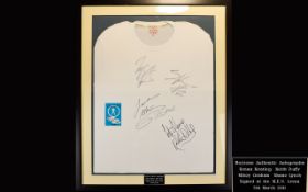 Music Interest Boyzone Signed And Framed T-Shirt Immaculately framed t-shirt, with etched plaque