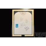 Music Interest Boyzone Signed And Framed T-Shirt Immaculately framed t-shirt, with etched plaque