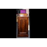 Mahogany Bedside Cabinet. Height 30 Inches, 16 x 14 Inches Deep. Together With A Small Hinged Top
