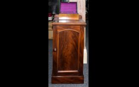 Mahogany Bedside Cabinet. Height 30 Inches, 16 x 14 Inches Deep. Together With A Small Hinged Top