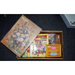 Mixed Lot To Include A Domino Set, Abacus, Childrens Annuals etc