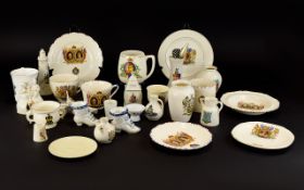 A Collection of Crested Ware to include Ancient Lights, 1953 Coronation cup, George V cup, Prince of