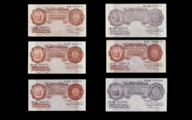 An Excellent Collection of Bank of England Ten Shillings Banknotes - All In High Grade Condition (