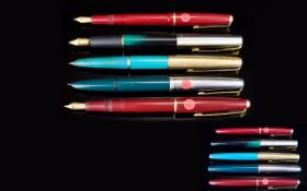 Parker Fountain Pens - Excellent Collection of Vintage Fountain Pens ( 5 ) Five In Total.