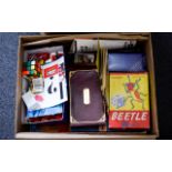 A Collection Of Games including Walt Disney Race Board Game, Chad Valley 'Give A Show' Projector &