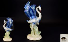 Jenna Holland Stylised Ceramic Heron Bird Figure.