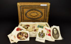 Collection Of Approx 200 Cigarette Silks Together With A Carte De Visite Album