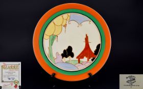 Clarice Cliff Collection Limited Edition Wall Plate ''Bizarre'' Summer House plaque limited