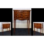 English Top Quality Early to Mid 19th Century Figured Walnut Small Campaign Chest on Legs of
