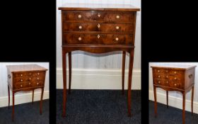 English Top Quality Early to Mid 19th Century Figured Walnut Small Campaign Chest on Legs of