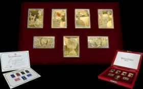 The 1978 Coronation Issue Ltd Edition Set of Silver Jubilee Stamp Replicas,