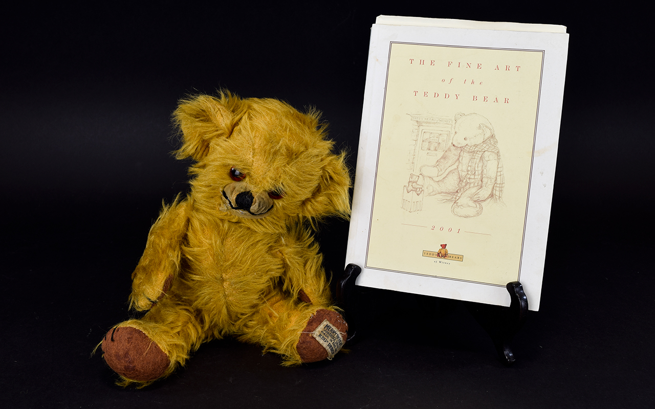 A Vintage Jointed Cheeky Bear By Merrythought 1950's jointed mohair teddy bear by British brand '