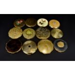 A Large Collection Of Vintage Stratton Compacts Twelve in total to include several gold tone