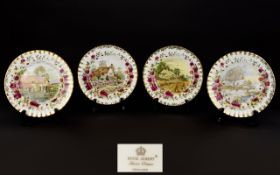 Royal Albert - Bone China Complete Set of 4 Old Country Roses Pattern - Four Seasons Cabinet Plates