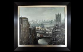 Steven Scholes Born 1952 British Artist - Title ' The River Irwell ' Manchester 1962, Artist No