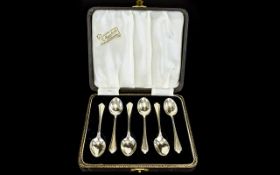 George V Period Set of Six Sterling Silver Teaspoons. Hallmark Birmingham 1917, Bought From R.