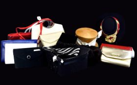 A Large Collection Of Accessories Sixteen items in total to include several envelope clutch bags,