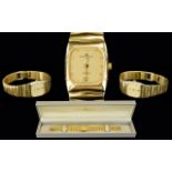 Baume Mercier - 1830 18ct Gold Date-Just Quartz Ladies Wrist Watch with Integral 18ct Gold Bracelet,