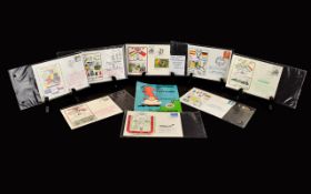Football Interest Collection of Flown And Overland First Day Covers Fourteen items in total, to