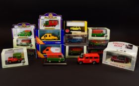 A Collection Of Boxed Corgi and Vanguards Vehicles. Including Oxford Christmas 2006 Van, Oxford