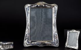 Silver Photo Frame A contemporary Irish silver photo frame in Art Nouveau style with gently fluted