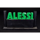 Alessi sign from the 1970's 10 inches in hight