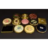 A Large Collection Of Vintage Compacts Twelve in total,