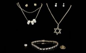 A Collection Of Contemporary Silver Jewellery Eight items in total, all marked 925 for silver,