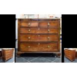 Antique Chest Of Drawers A large Edwardian chest of drawers with brass pull handles and inlaid