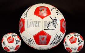 Liverpool Football Club Autograph Interest Legends Signed Football An official L.F.C football
