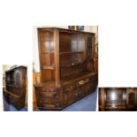 Large Solid Carved Oak & Panelled Display Unit, Open front with storage place for drawers. ''