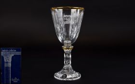 Rosenthal Judacia Collection Glass Kiddush Goblet. Approx 10.5 inches wide.