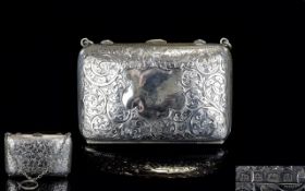 Edwardian Period Excellent Quality Ladies Silver Minaudiere (purse).