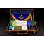 A Collection Of Vintage Masonic Items From Blair Hoyle Lodge Sterling No. 792 Purpose made wood
