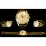 Omega - Nice Quality Gents 9ct Gold Mechanical Wind Wrist Watch, with Attached 9ct Gold Bracelet,