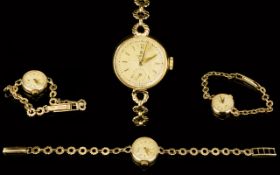 Rolex Tudor Royal Ladies 9ct Gold - Mechanical Bracelet Wrist Watch. Fully Hallmarked.