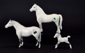 Beswick Horse Figures ( 3 ) Three In Total.