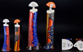 Govinder Ltd Edition And Numbered Pair Of Hand Painted Ceramic Figures (2) comprising ''Only You''